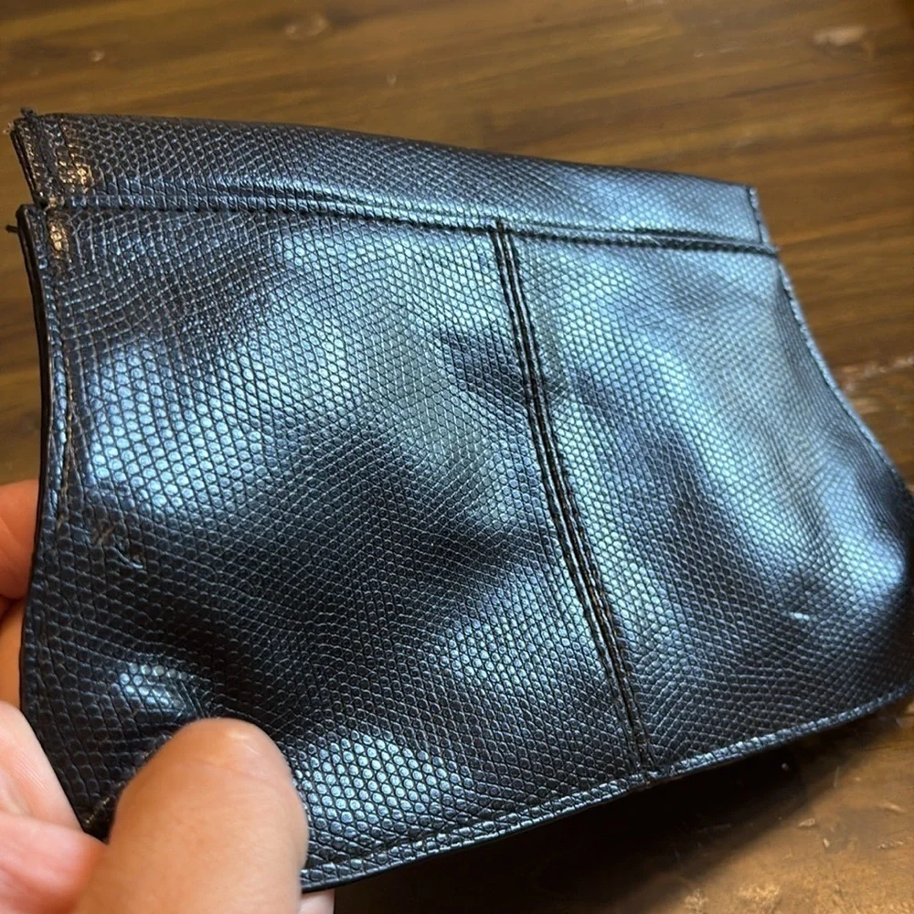 Chloe Parfums Black Textured Clutch Embossed GWP Mini Bag Pouch Evening Night